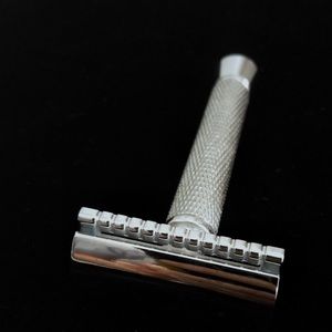 Vintage stainless single blade razor